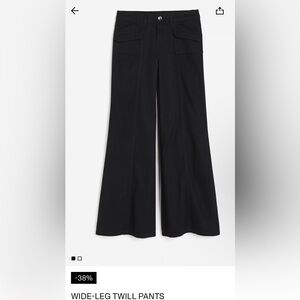 H&M Black Wide-Leg Jeans